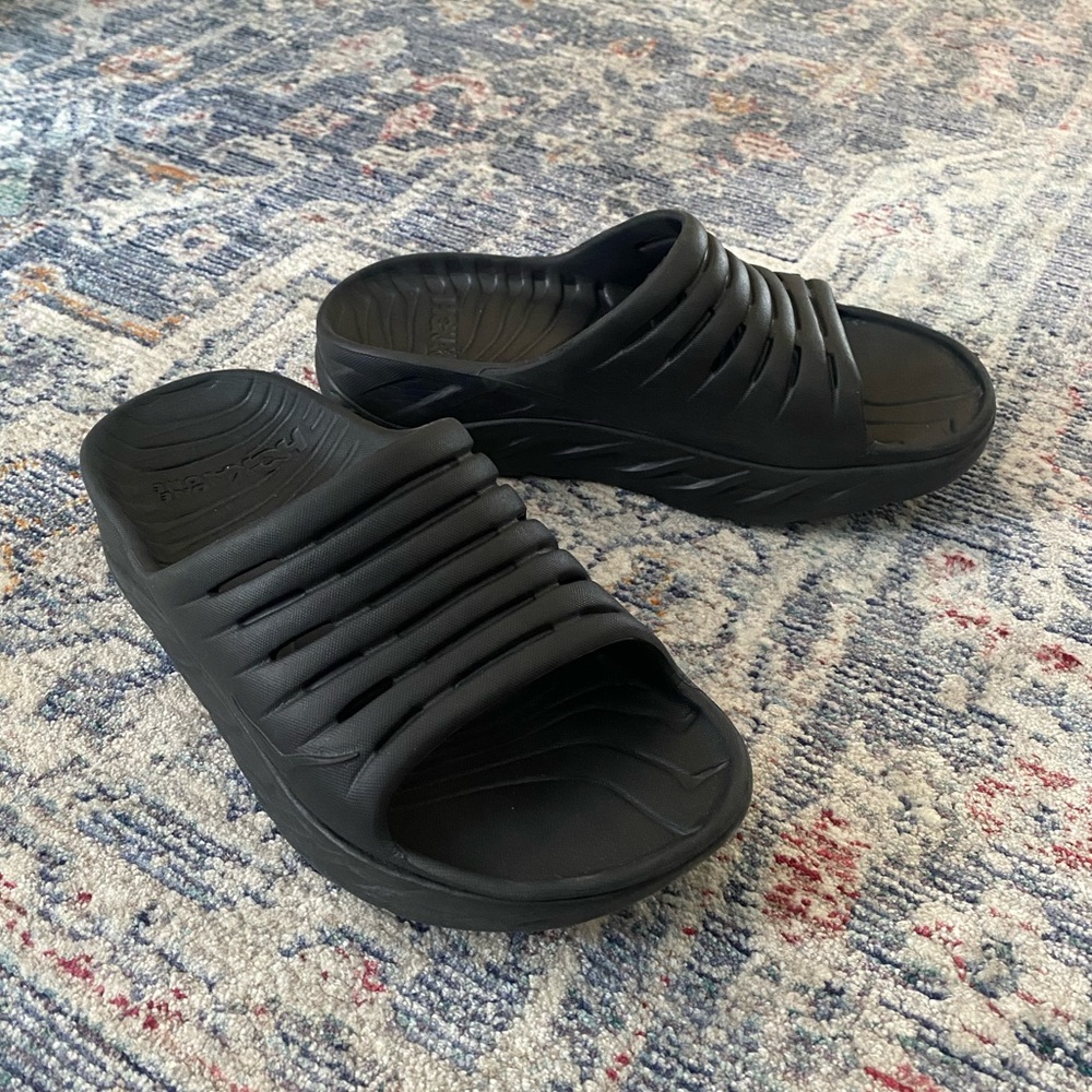 Hoka Slides - Black, like new!